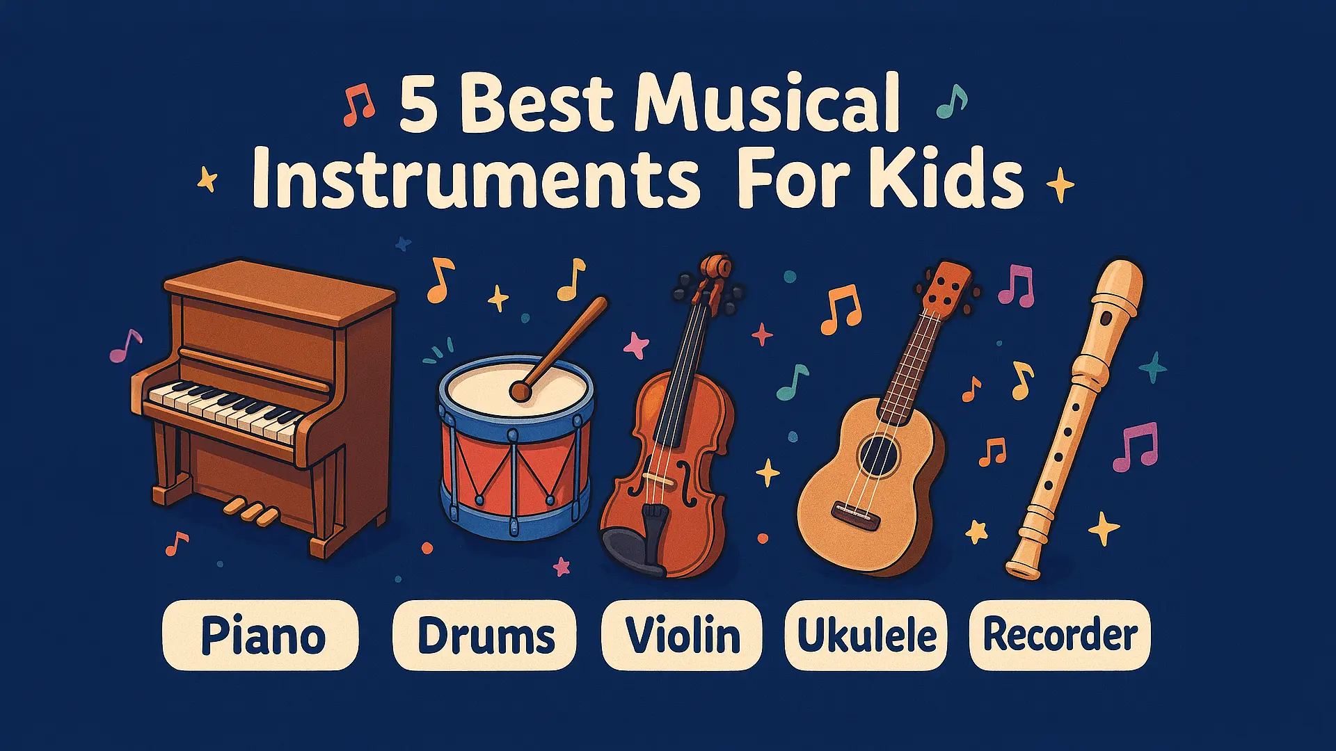 5 Musical Instruments Every Kid Should Try (And Why It Helps Their Brain)