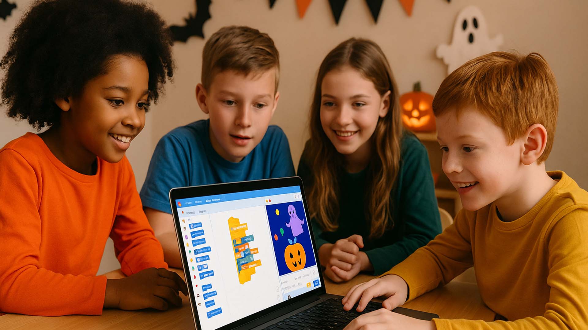 Spooky Scratch: 5 Halloween Coding Projects for Kids